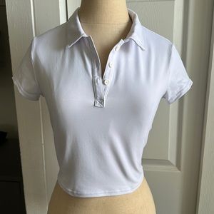 ALO Yoga White Crop Top